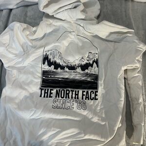 The North Face White Scenic Graphic Hoodie
